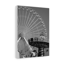 Load image into Gallery viewer, Black and White Photography Wall Art Print Amusement Park Wildwood Ferris Wheel
