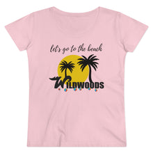 Load image into Gallery viewer, Let&#39;s Go to the beach Pink Tramcar Organic Women&#39;s Lover T-shirt
