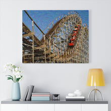 Load image into Gallery viewer, Gouache Digital Art painting Wildwood Wooden Roller Coaster Wall Art Print
