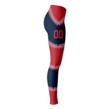 Load image into Gallery viewer, Boston Personalized Leggings Red &amp; Blue
