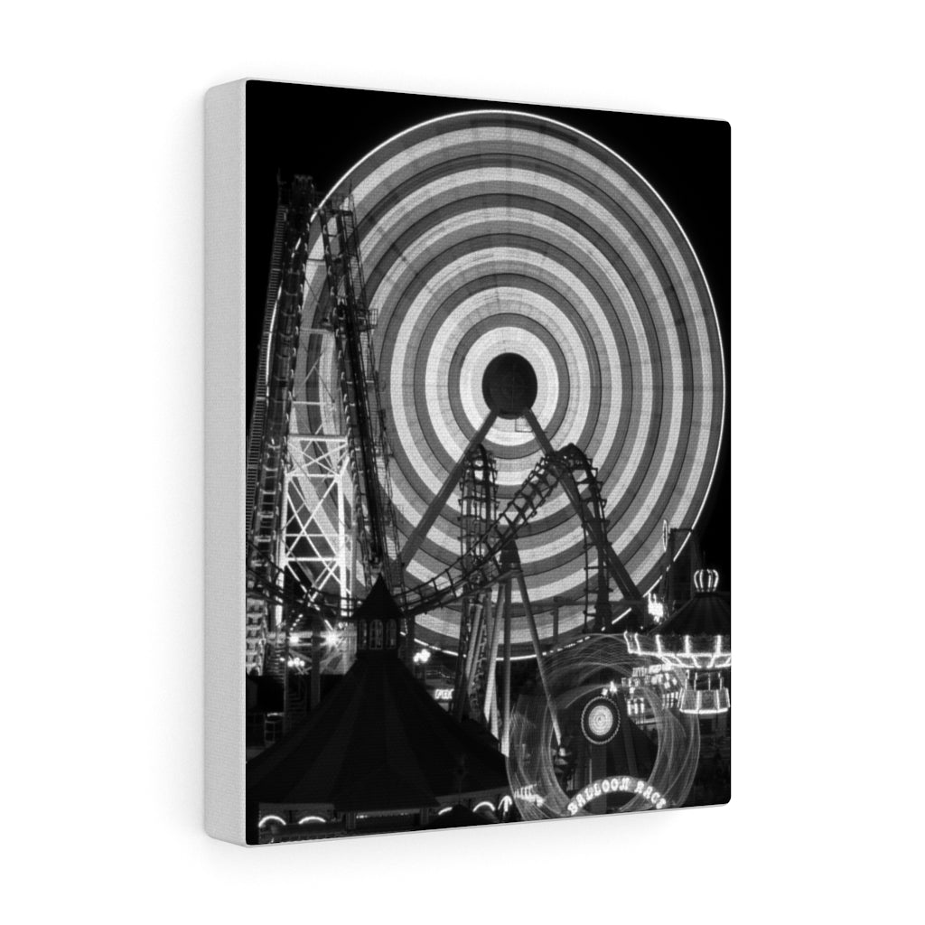 Black and White Photography Wall Art Print  Morey's Piers Ferris wheel