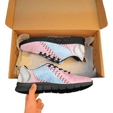 Load image into Gallery viewer, Baseball Sneakers Pale Blue &amp; Pink
