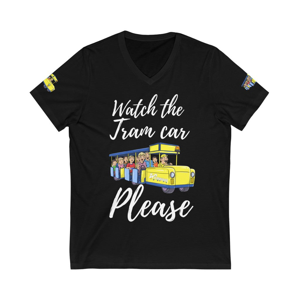 Watch The Tramcar Please Unisex Jersey V-Neck Tee