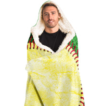 Load image into Gallery viewer, Personalized Baseball Hooded Blanket Green and Yellow
