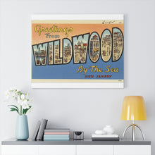 Load image into Gallery viewer, Old Wildwood By The Sea Postcard Home Decor Wall Art Print Canvas
