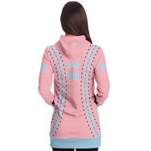 Load image into Gallery viewer, Personalized Long Hoodie Light Pink &amp; Blue
