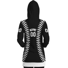 Load image into Gallery viewer, Black and white Personalized Long Hoodie
