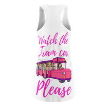 Load image into Gallery viewer, Pink Wildwood Tramcar Watch the Tramcar please  Women&#39;s Cut &amp; Sew Racerback Dress
