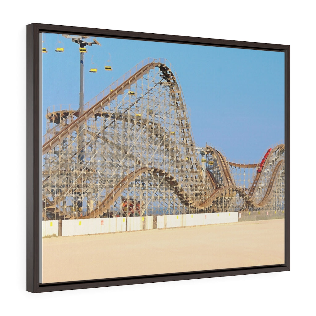 Wildwood Wooden Roller Coaster Watercolor Painting Wall Art Print