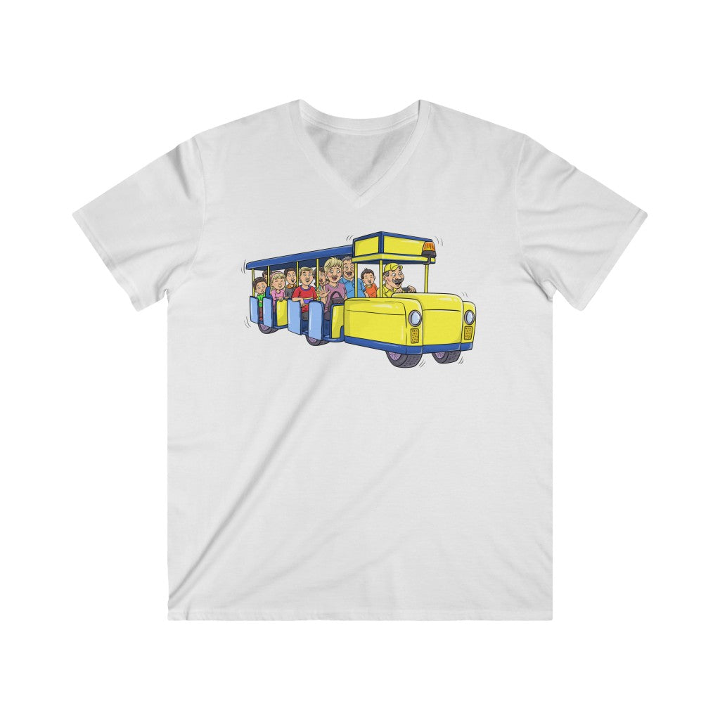 Watch The Tramcar Please Wildwood NJ In While Men's Fitted V-Neck Short Sleeve Tee