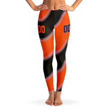 Load image into Gallery viewer, New York Personalized Leggings Black &amp; Orange
