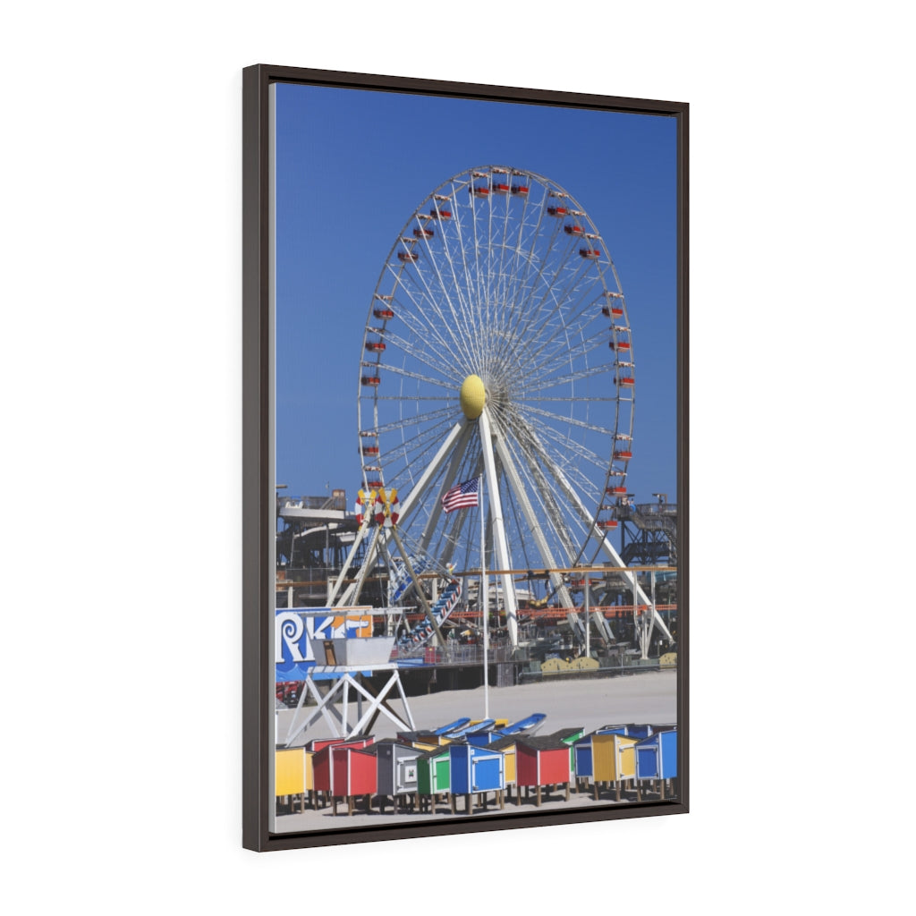 Canvas Print Wildwood Jersey Shore Morey's Piers Amusement Park  Rides Ferris Wheel Beach