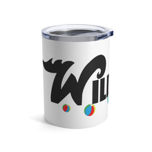 Load image into Gallery viewer, The famous Wildwood is sign featuring beach balls Stainless Steel Water Bottle Tumbler 10oz
