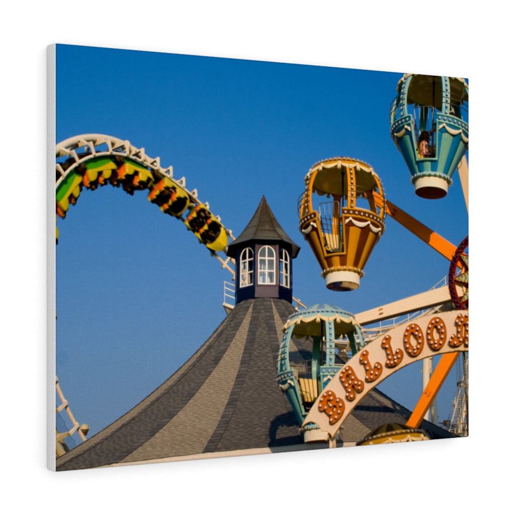 Canvas Print Wildwood Jersey Shore Morey's Piers Amusement Park  Rides Ferris Wheel