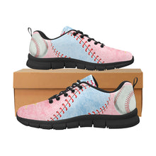 Load image into Gallery viewer, Baseball Sneakers Pale Blue &amp; Pink
