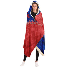 Load image into Gallery viewer, Chicago Baseball Personalized Hooded Blanket Blue &amp; Red
