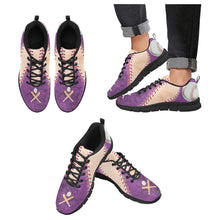 Load image into Gallery viewer, Baseball Sneakers Purple and Coral
