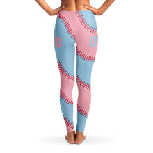 Load image into Gallery viewer, Personalized Leggings Pale Blue and Pink
