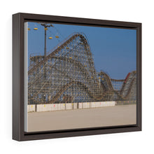 Load image into Gallery viewer, Canvas Print Piers Amusement Park  Wooden Roller Coaster Beach
