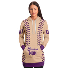 Load image into Gallery viewer, Personalized Long Hoodie Coral &amp; Purple
