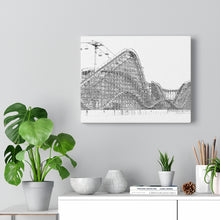 Load image into Gallery viewer, Art Sketch Wall Art Print Wildwood NJ Beach Wooden Boardwak Roller Coaster
