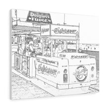 Load image into Gallery viewer, Art Sketch Wall Art Print North Wildwood Boardwalk NJ Tramcar
