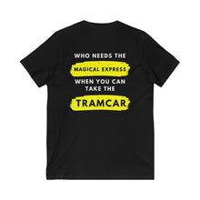 Load image into Gallery viewer, Magical express VS The Wildwood Tramcar Unisex Jersey V-Neck Tee
