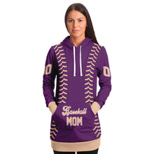 Load image into Gallery viewer, Personalized Long Hoodie Purple &amp; Coral
