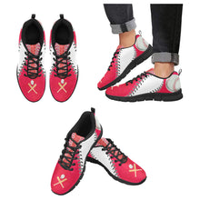 Load image into Gallery viewer, Baseball Sneakers Red &amp; White
