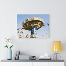 Load image into Gallery viewer, Canvas Print Jersey Shore Theme Park Large Swings
