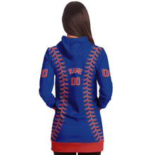 Load image into Gallery viewer, Chicago Blue Baseball Personalized Longline Hoodie
