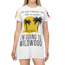 Load image into Gallery viewer, I&#39;m Going to Wildwood / Wildwood Days All Over Print T-Shirt Dress

