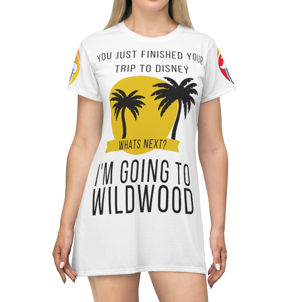 I'm Going to Wildwood / Wildwood Days All Over Print T-Shirt Dress