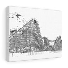 Load image into Gallery viewer, Art Sketch Wall Art Print Wildwood NJ Beach Wooden Boardwak Roller Coaster
