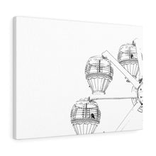 Load image into Gallery viewer, Art Sketch Wall Art Print Moreys Piers Wildwood NJ Beach Decor Hot Air Baloon
