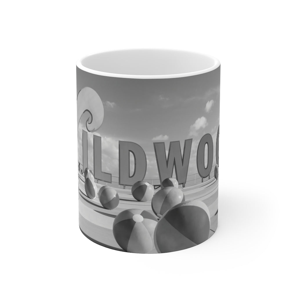 Black and White Wildwood NJ Coffee Or Tea Mug 11oz