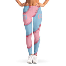 Load image into Gallery viewer, Personalized Leggings Pale Blue and Pink
