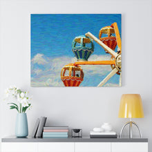 Load image into Gallery viewer, Gouache Digital Art painting Wall Art Print Wildwood Moreys Piers Beach Sky
