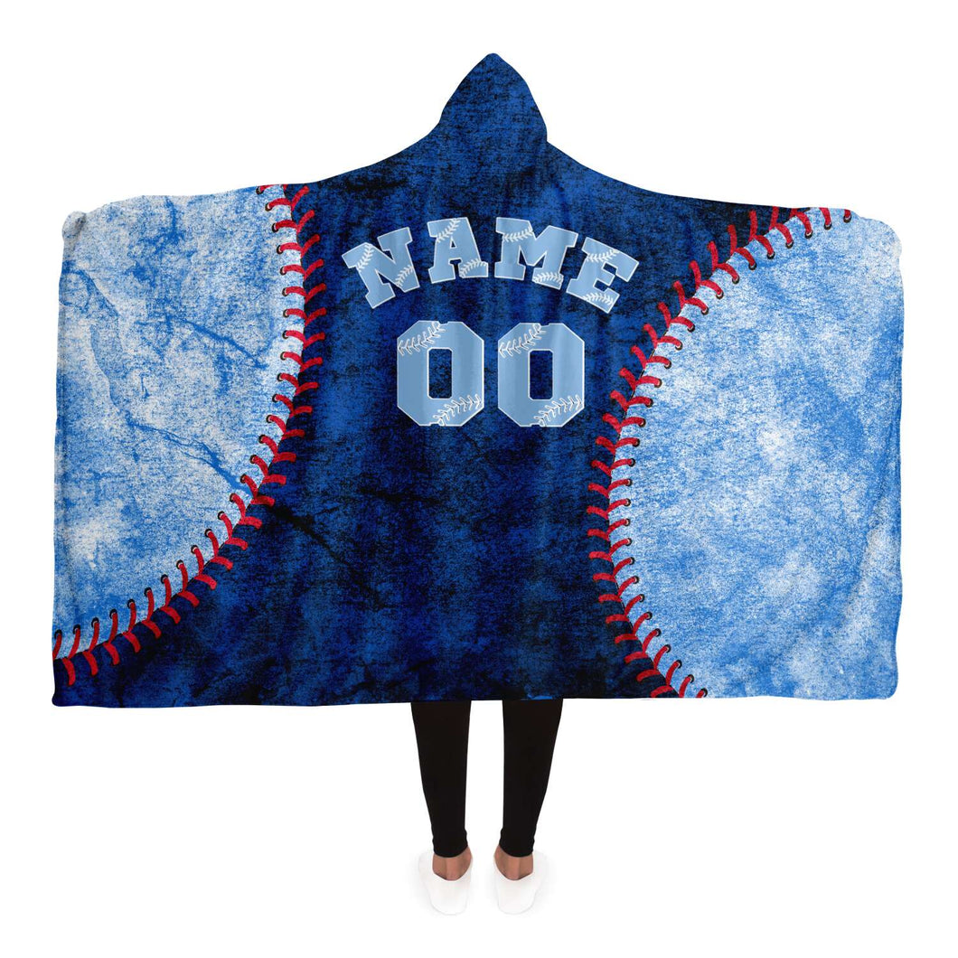 Tampa Bay Baseball Personalized Hooded Blanket Blue
