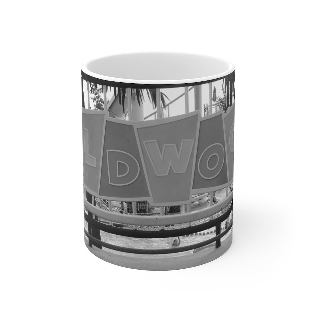 Black and White Wildwood NJ Coffee Or Tea Mug 11oz