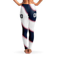 Load image into Gallery viewer, New York Personalized Leggings Blue &amp; White
