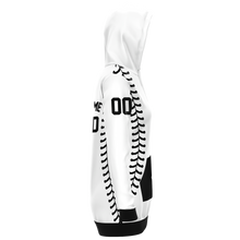 Load image into Gallery viewer, White and Black Personalized Long Hoodie
