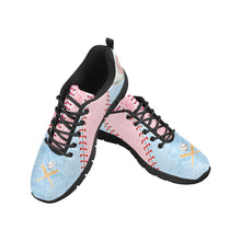 Load image into Gallery viewer, Baseball Sneakers Pale Pink &amp; Blue
