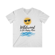 Load image into Gallery viewer, Wildwood is our Happy Place Men&#39;s Fitted V-Neck Short Sleeve Tee

