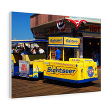 Load image into Gallery viewer, Canvas Print Wildwood New Jersey Shore Boardwalk Tramcar
