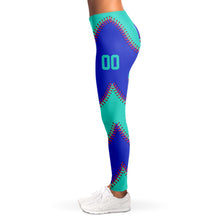 Load image into Gallery viewer, Personalized Leggings Blue and Turquoise
