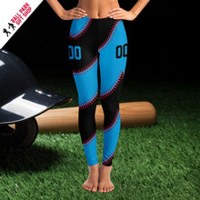 Load image into Gallery viewer, Miami Personalized Leggings Black &amp; Blue
