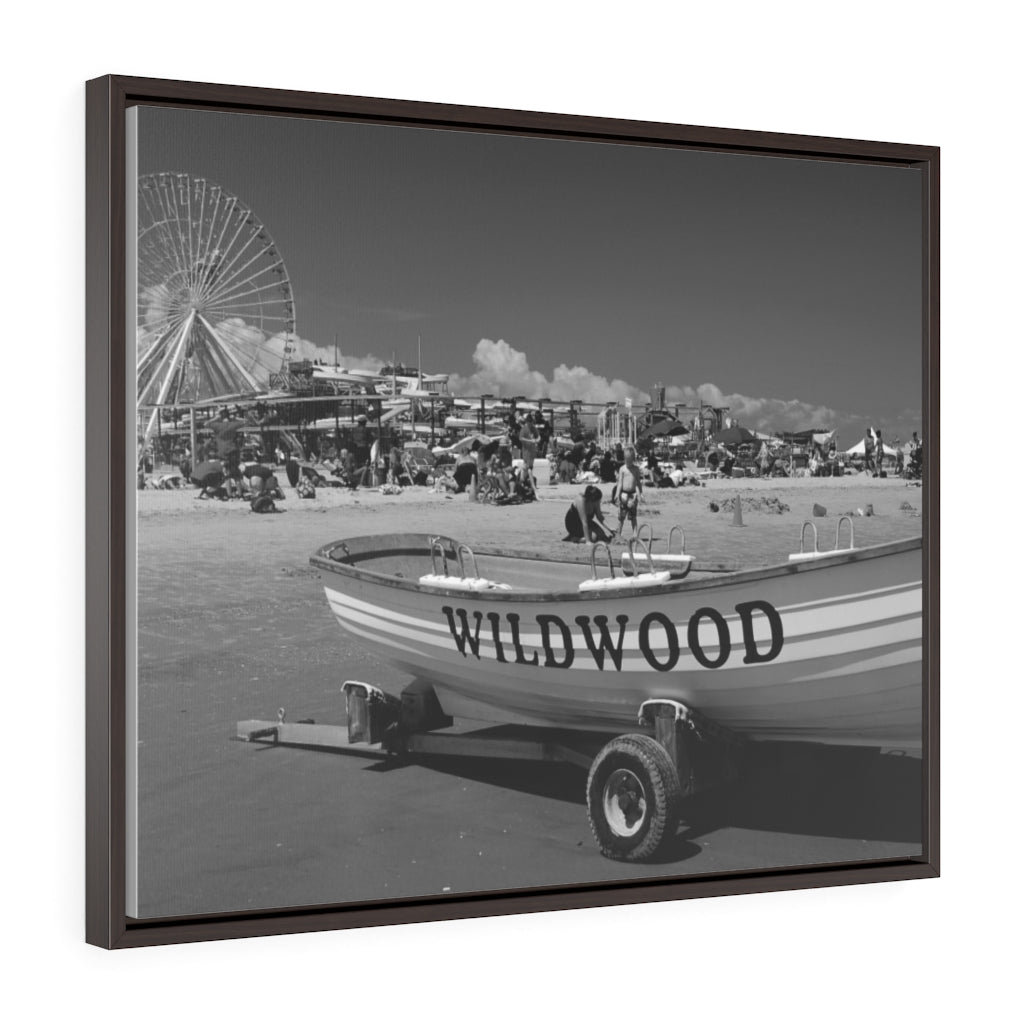 Black and White Photography Wall Art Print Wildwood New Jersey shore beach
