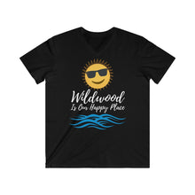 Load image into Gallery viewer, Wildwood is our Happy Place Men&#39;s Fitted V-Neck Short Sleeve Tee
