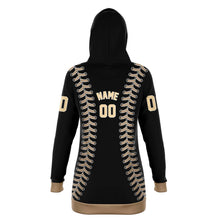 Load image into Gallery viewer, San Francisco Personalized Long Hoodie Black &amp; Brown
